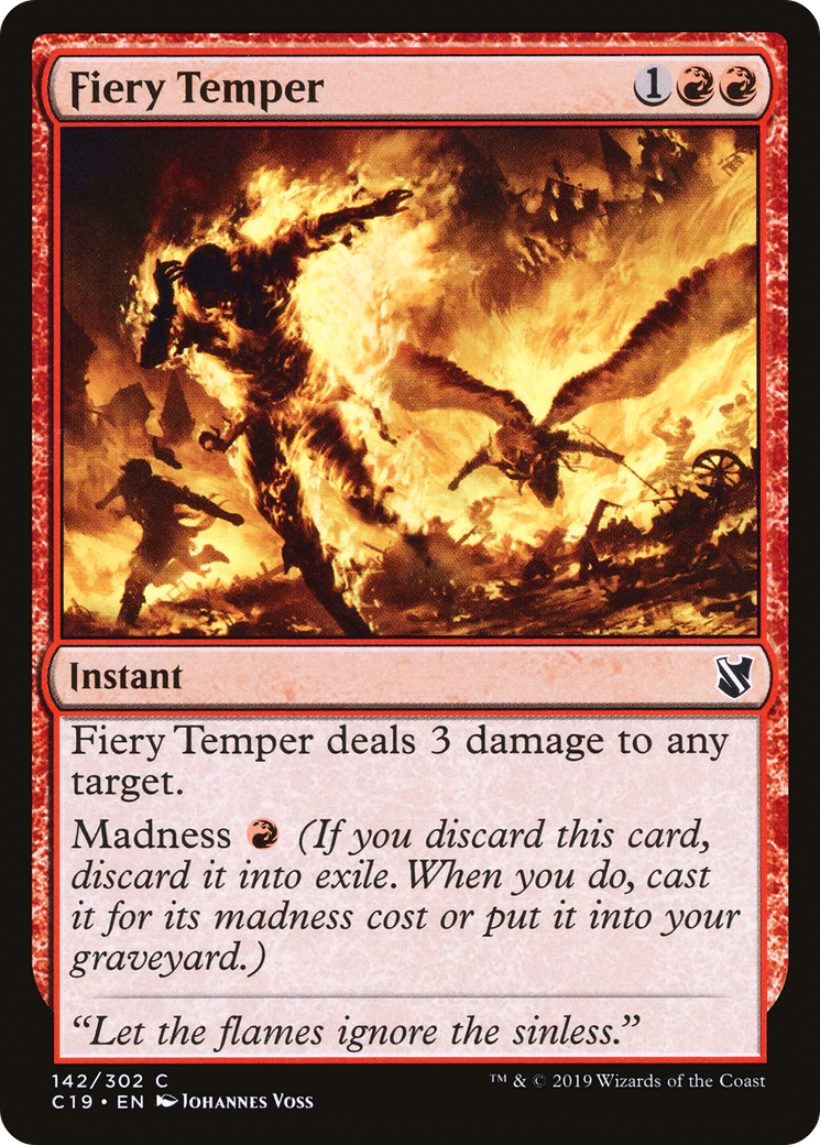Image of Fiery Temper [Commander 2019]