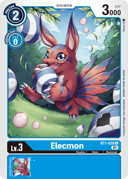Image of Elecmon [BT1-028] (Alternative Art) [Starter Deck: Ulforce Veedramon]