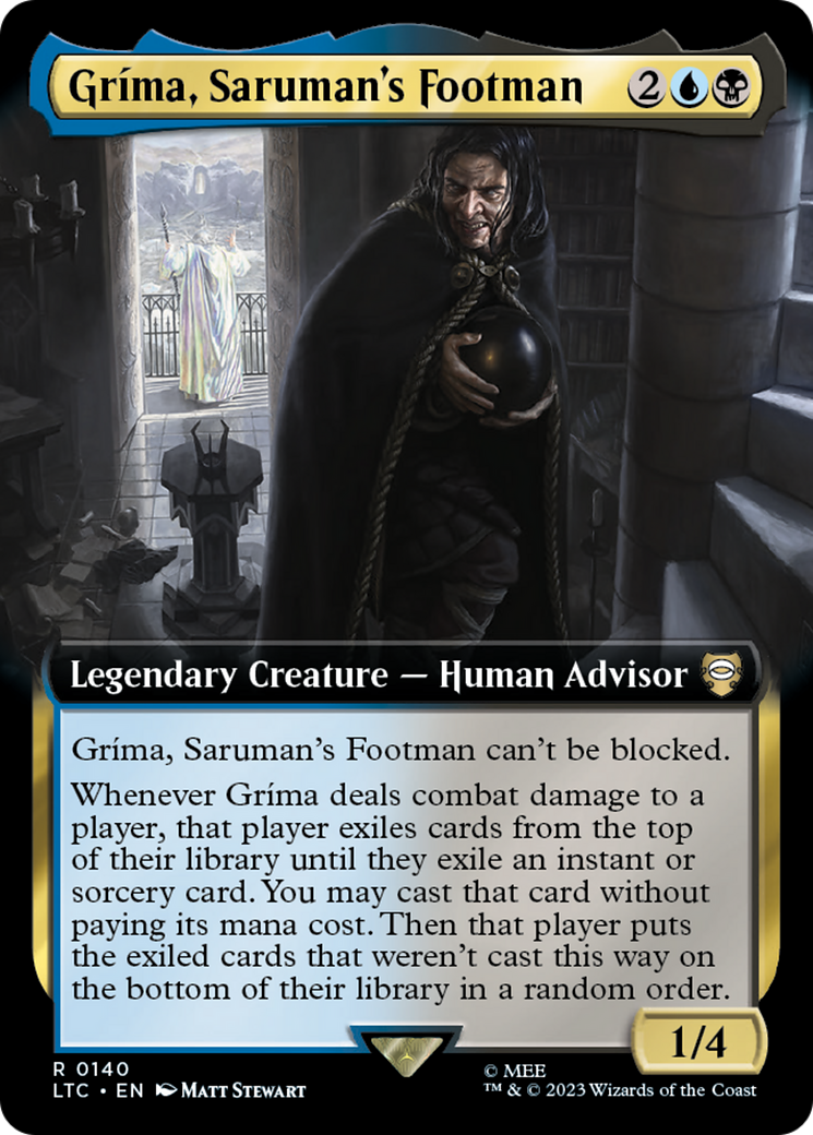 Image of Grima, Saruman's Footman (Extended Art) (LTC-140) - Tales of Middle-earth Commander: (Extended Art) Foil