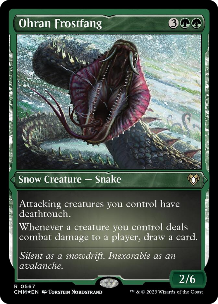 Image of Ohran Frostfang (Foil Etched) [Commander Masters]