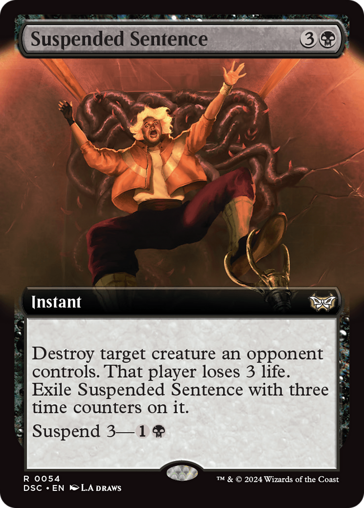 Image of Suspended Sentence (Extended Art) [Duskmourn: House of Horror Commander]
