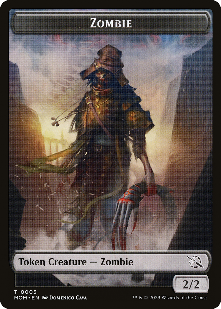 Image of Treasure (21) // Zombie Double-Sided Token [March of the Machine Tokens]