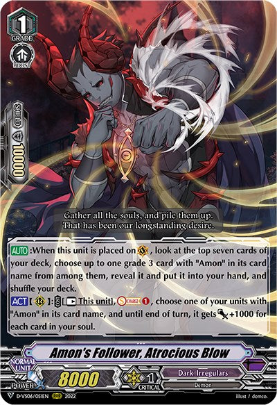 Image of Amon's Follower, Atrocious Blow (D-VS06/051EN) [V Clan Collection Vol.6]
