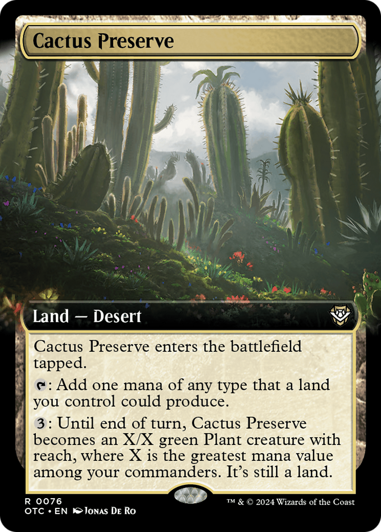 Image of Cactus Preserve (Extended Art) [Outlaws of Thunder Junction Commander]
