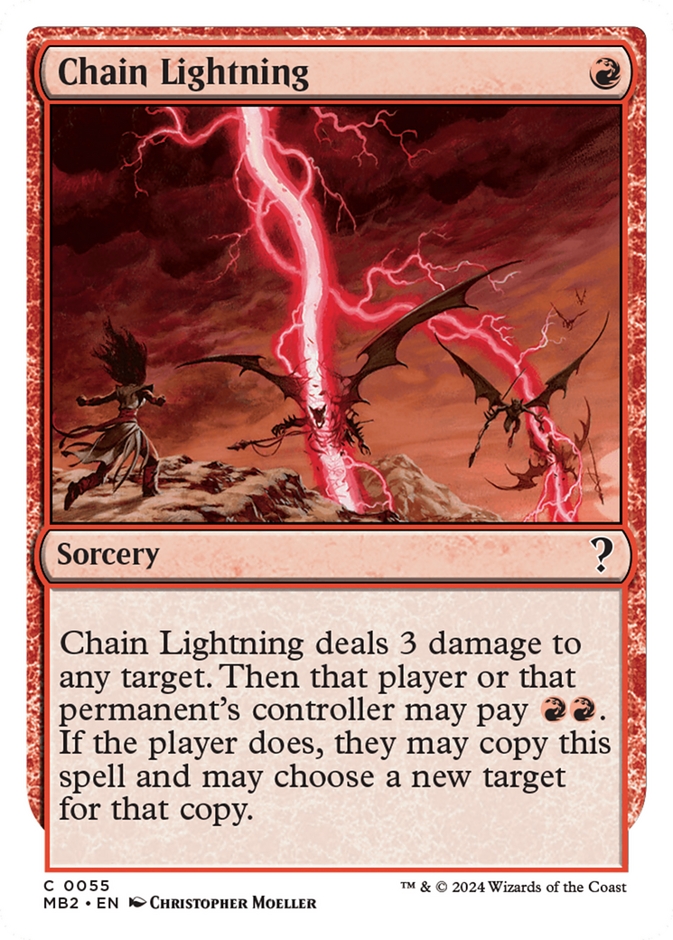 Image of Chain Lightning (White Border) [Mystery Booster 2]