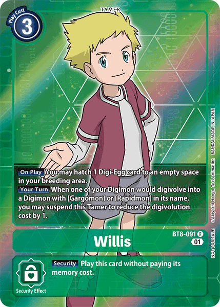 Image of Willis [BT8-091] (Alternative Art - Box Topper) [New Awakening]