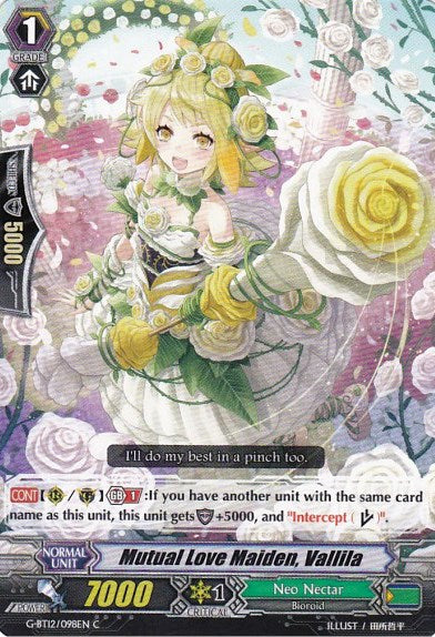 Image of Mutual Love Maiden, Vallila (G-BT12/098EN) [Dragon King's Awakening]