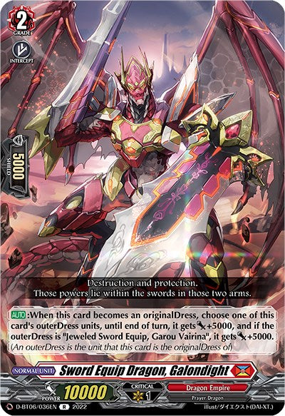 Image of Sword Equip Dragon, Galondight (D-BT06/036EN) [Blazing Dragon Reborn]