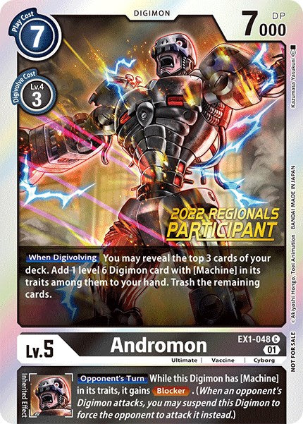 Image of Andromon [EX1-048] (2022 Championship Online Regional) (Online Participant) [Classic Collection Promos]