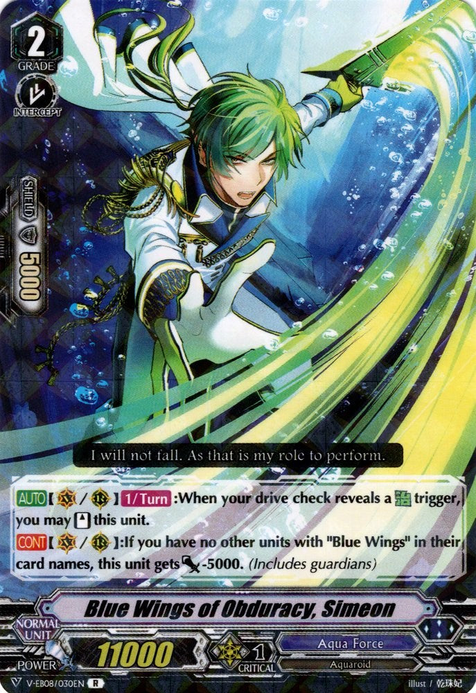 Image of Blue Wings of Obduracy, Simeon (V-EB08/030EN) [My Glorious Justice]