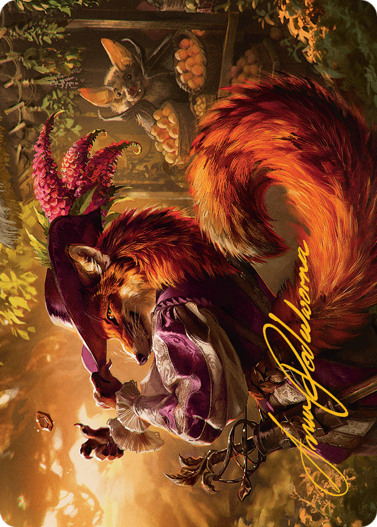 Image of Mr. Foxglove Art Card (Gold-Stamped Signature) [Bloomburrow Art Series]