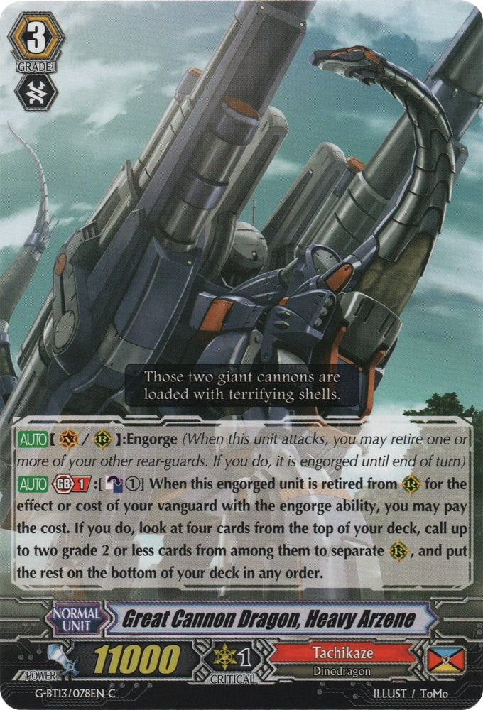 Image of Great Cannon Dragon, Heavy Arzene (G-BT13/078EN) [Ultimate Stride]