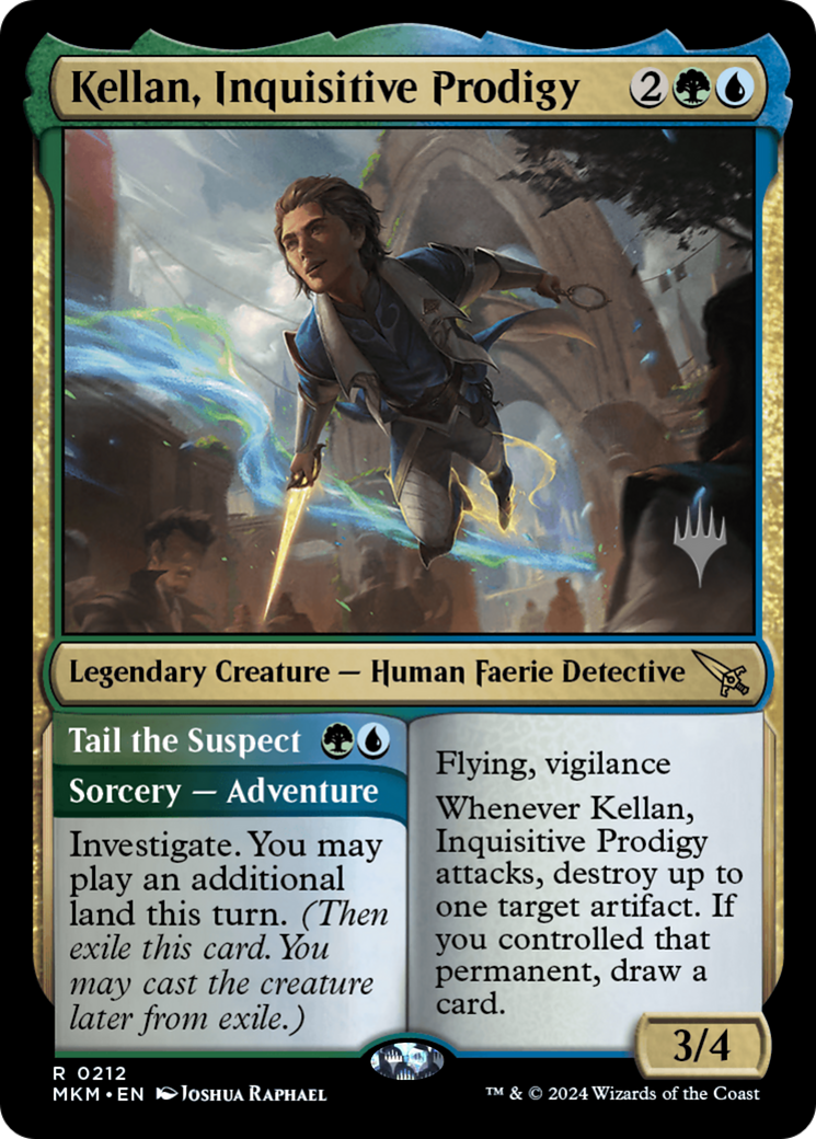 Image of Kellan, Inquisitive Prodigy // Tail the Suspect (Promo Pack) [Murders at Karlov Manor Promos]