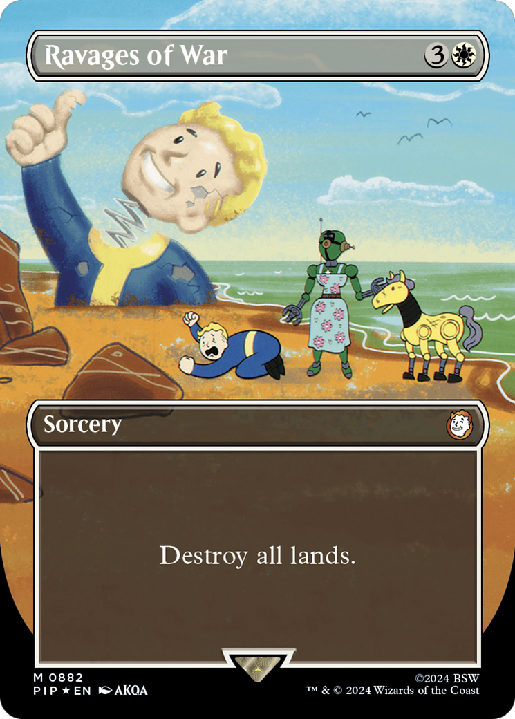 Image of Ravages of War (Borderless) (Surge Foil) [Fallout]