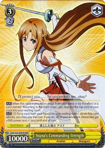 Image of Asuna's Commanding Strength (SAO/S20-E007R RRR) [Sword Art Online]