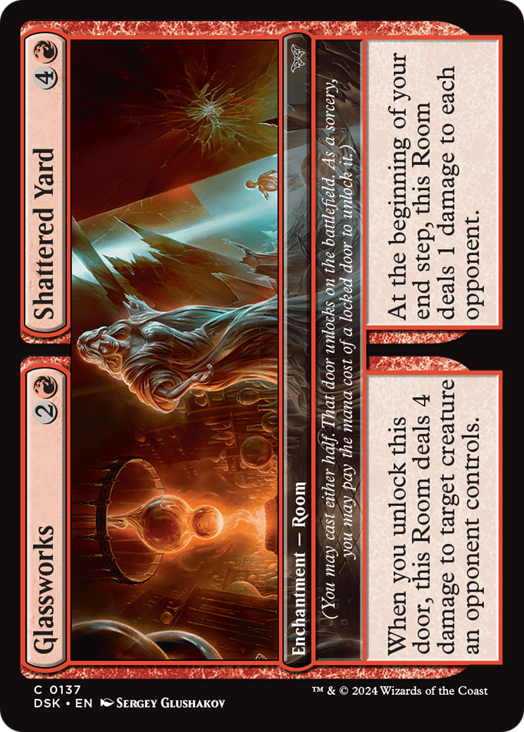 Image of Glassworks // Shattered Yard [Duskmourn: House of Horror]
