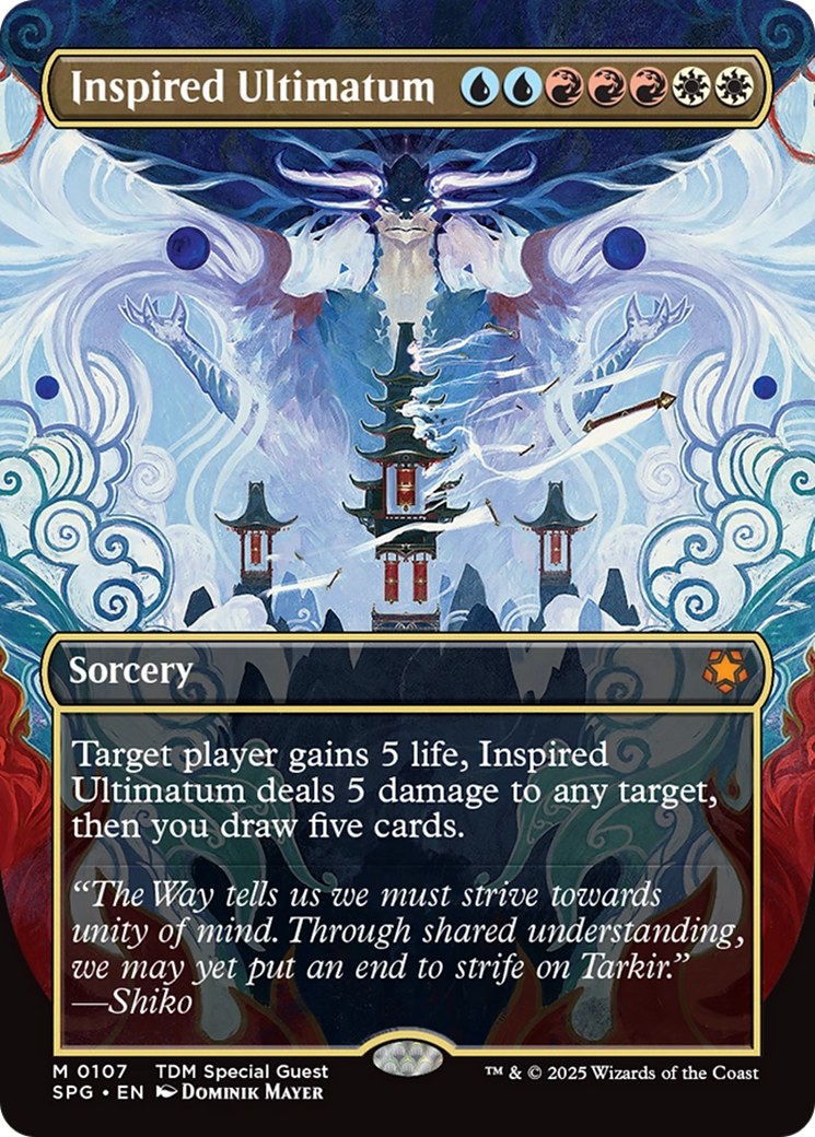 Image of Inspired Ultimatum (Borderless) [Tarkir: Dragonstorm Special Guests]