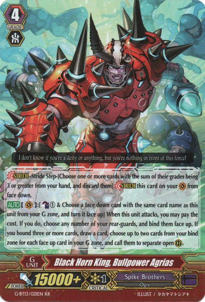 Image of Black Horn King, Bullpower Agrias (G-BT13/021EN) [Ultimate Stride]