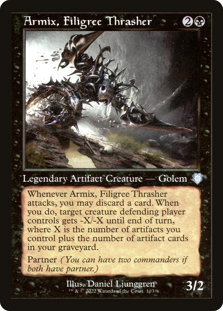 Image of Armix, Filigree Thrasher (Retro) [The Brothers' War Commander]
