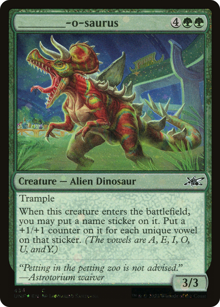 Image of _____-o-saurus (Galaxy Foil) [Unfinity]