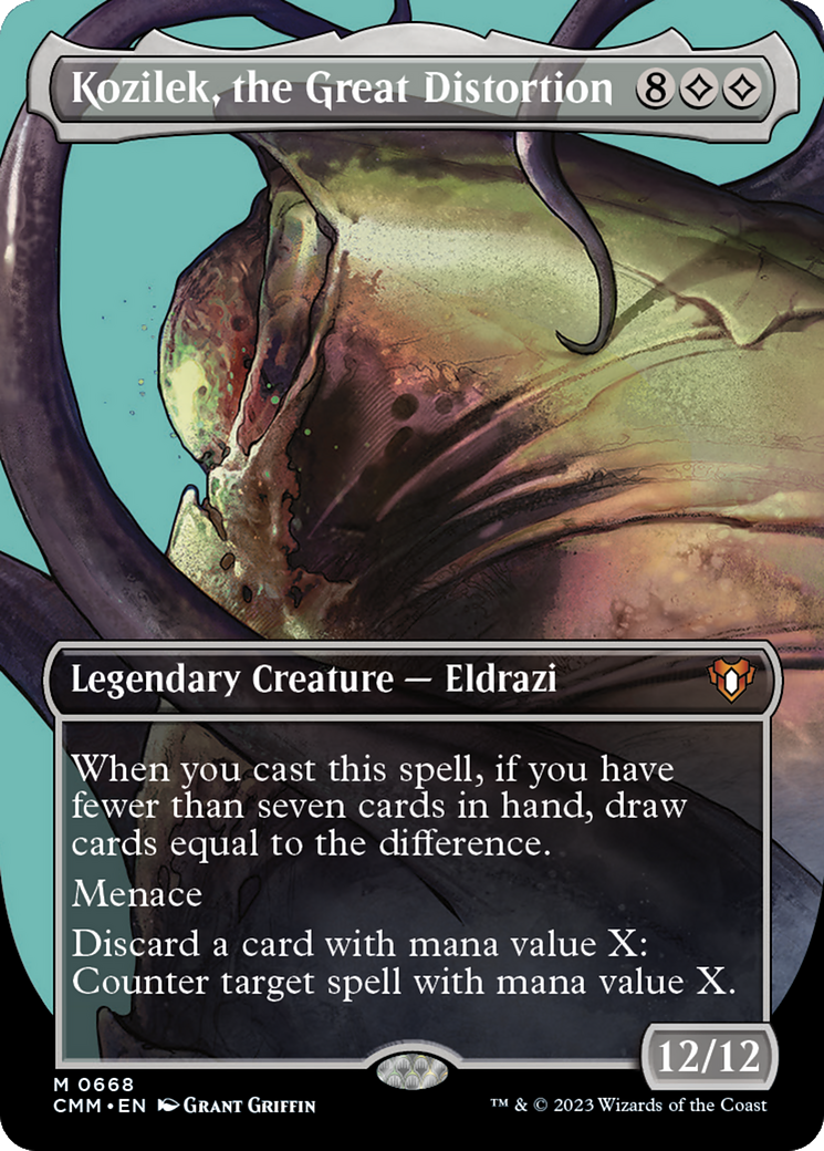 Image of Kozilek, the Great Distortion (Borderless Profile) [Commander Masters]