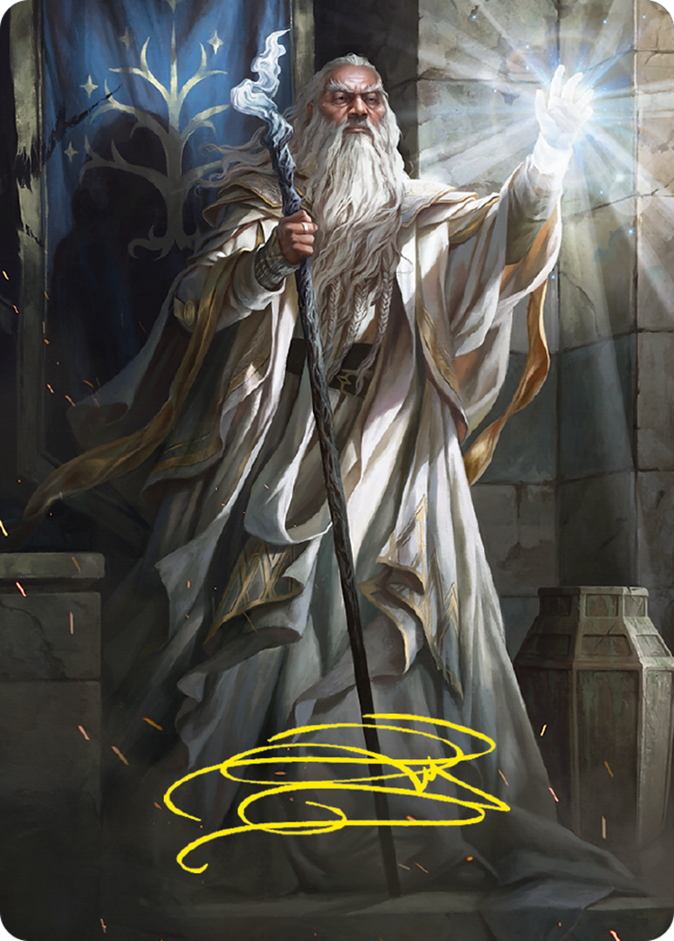 Image of Gandalf the White Art Card (Gold-Stamped Signature) [The Lord of the Rings: Tales of Middle-earth Art Series]
