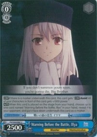 Image of Warning Before the Battle, Illya (FS/S34-E087 C) [Fate/Stay Night [Unlimited Blade Works]]