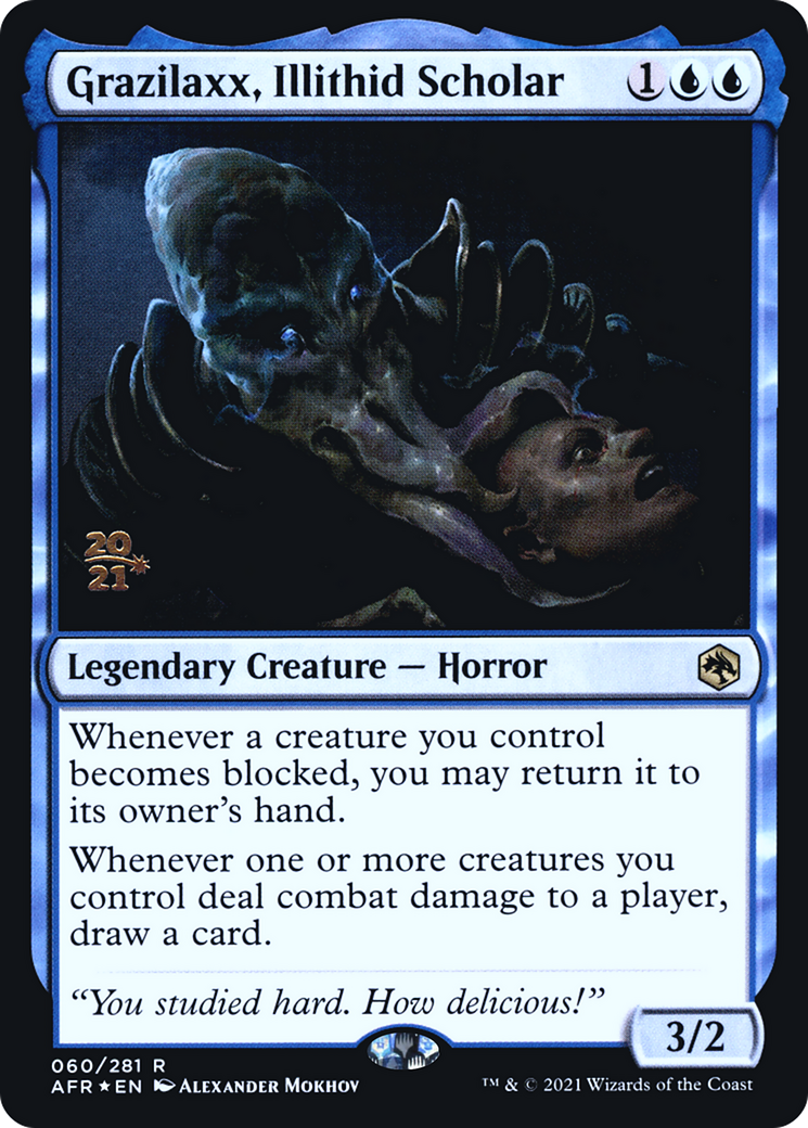 Image of Grazilaxx, Illithid Scholar [Dungeons & Dragons: Adventures in the Forgotten Realms Prerelease Promos]