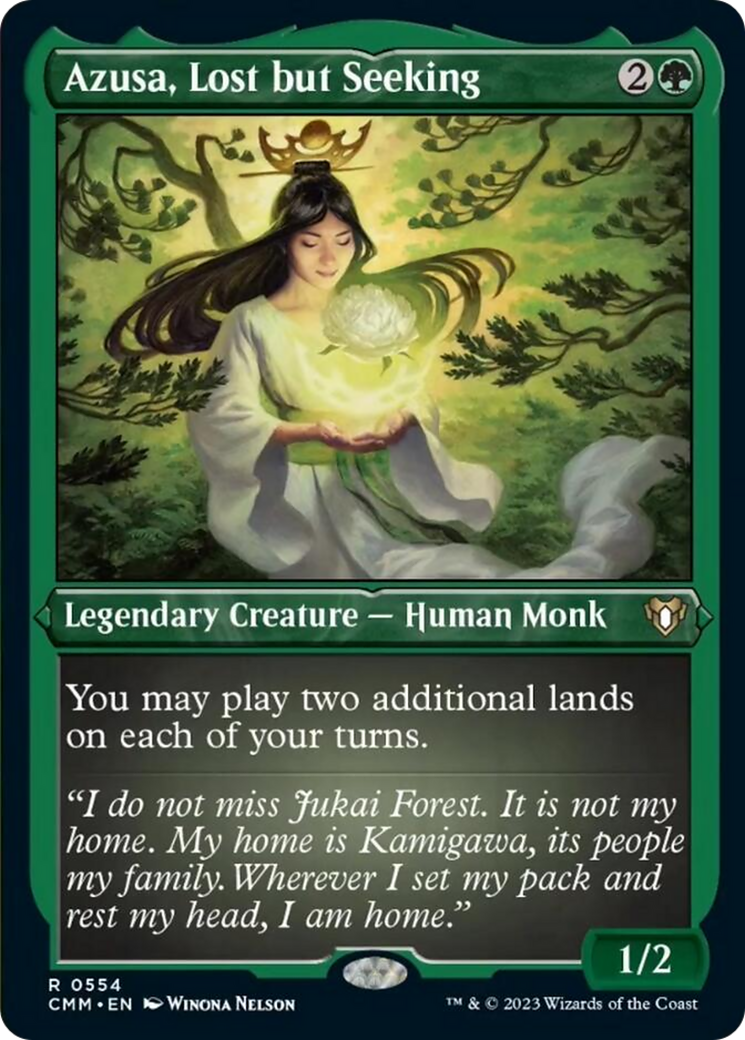 Image of Azusa, Lost but Seeking (Foil Etched) [Commander Masters]