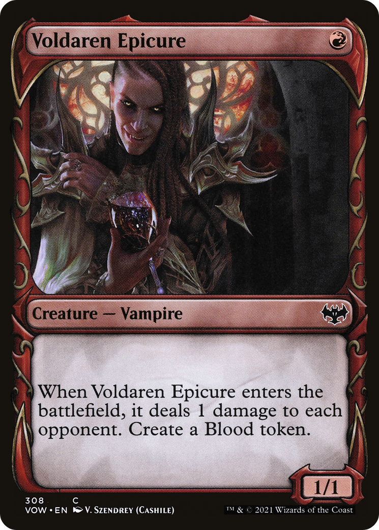 Image of Voldaren Epicure (Showcase Fang Frame) [Innistrad: Crimson Vow]
