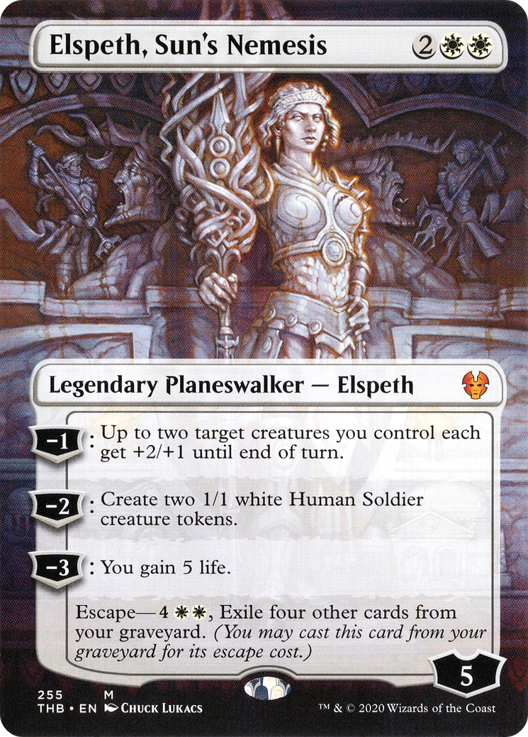 Image of Elspeth, Sun's Nemesis (Borderless) [Theros Beyond Death]