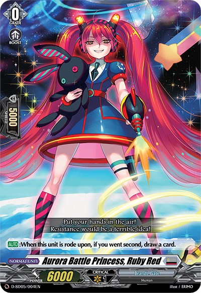 Image of Aurora Battle Princess, Ruby Red (D-SD05/004EN) [Tomari Seto: Aurora Valkyrie]
