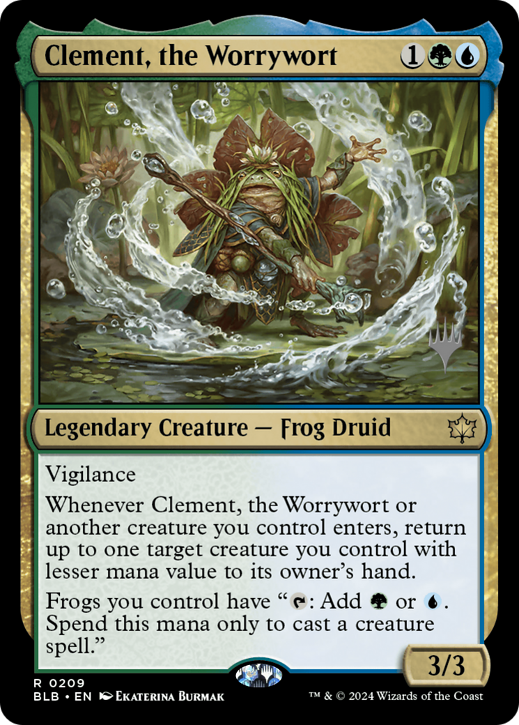 Image of Clement, the Worrywort (Promo Pack) [Bloomburrow Promos]