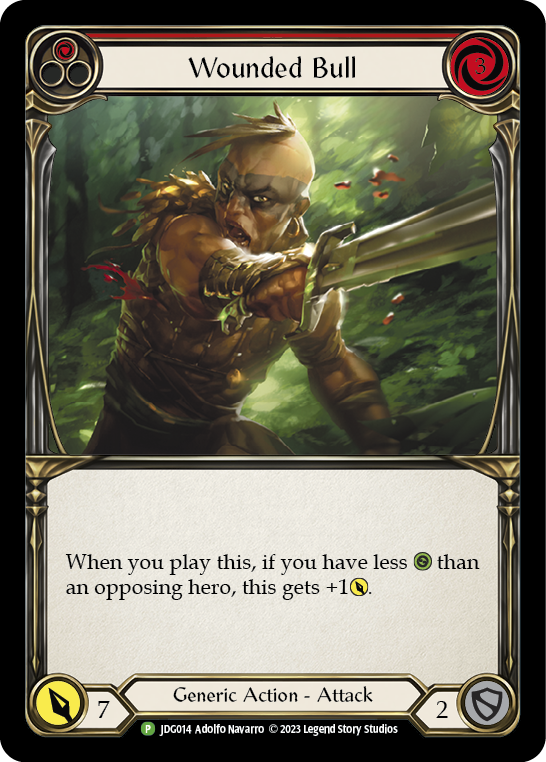 Image of Wounded Bull (Red) [JDG014] (Promo)  Cold Foil