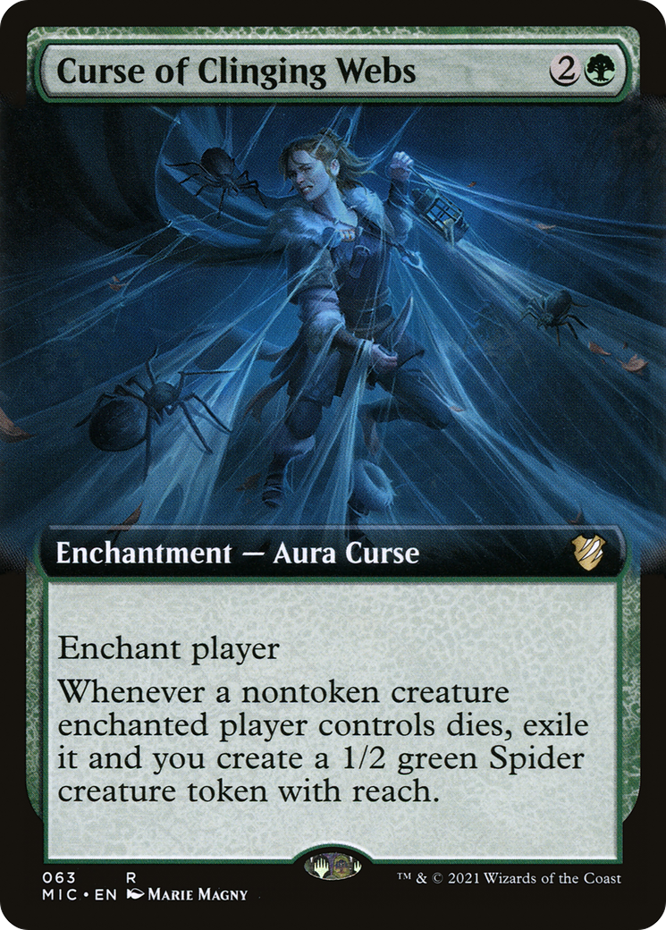 Image of Curse of Clinging Webs (Extended Art) [Innistrad: Midnight Hunt Commander]
