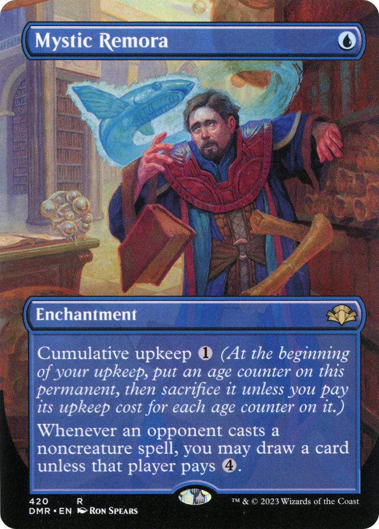 Image of Mystic Remora (Borderless Alternate Art) [Dominaria Remastered]