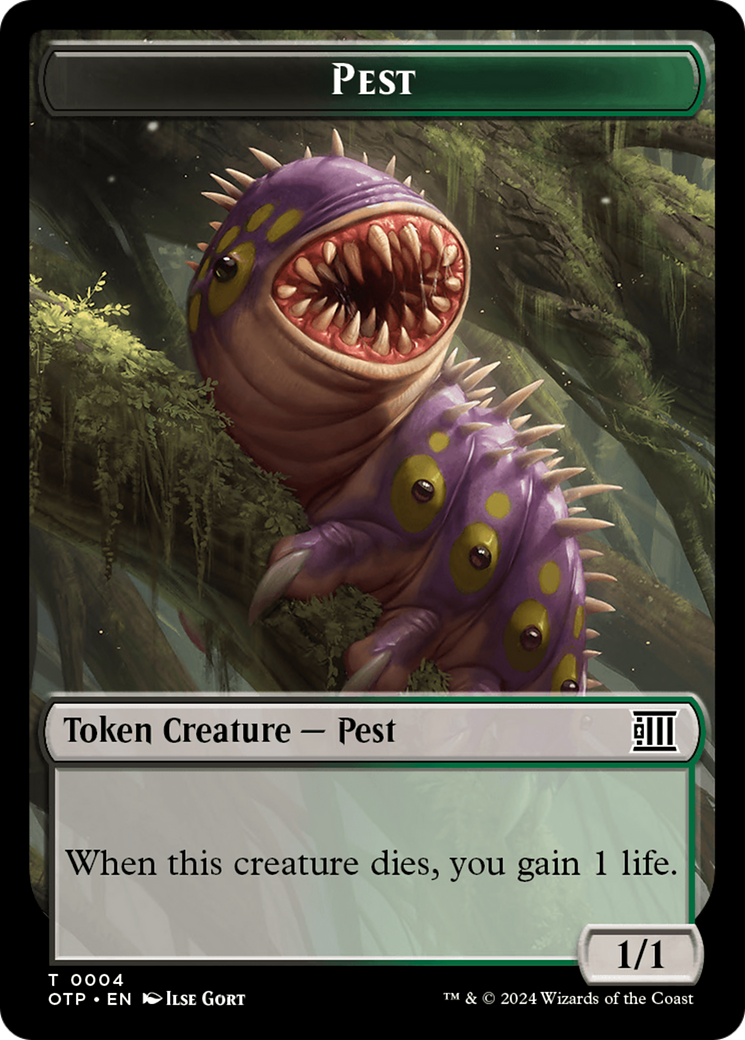 Image of Mercenary // Pest Double-Sided Token [Outlaws of Thunder Junction Tokens]