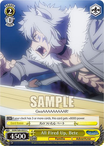 Image of All Fired Up, Bete (DDM/S88-E022 C) [Is it Wrong to Try to Pick Up Girls in a Dungeon?]