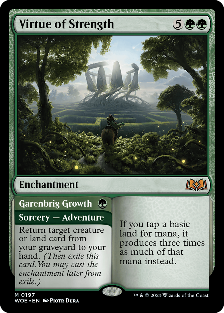 Image of Virtue of Strength // Garenbrig Growth [Wilds of Eldraine]