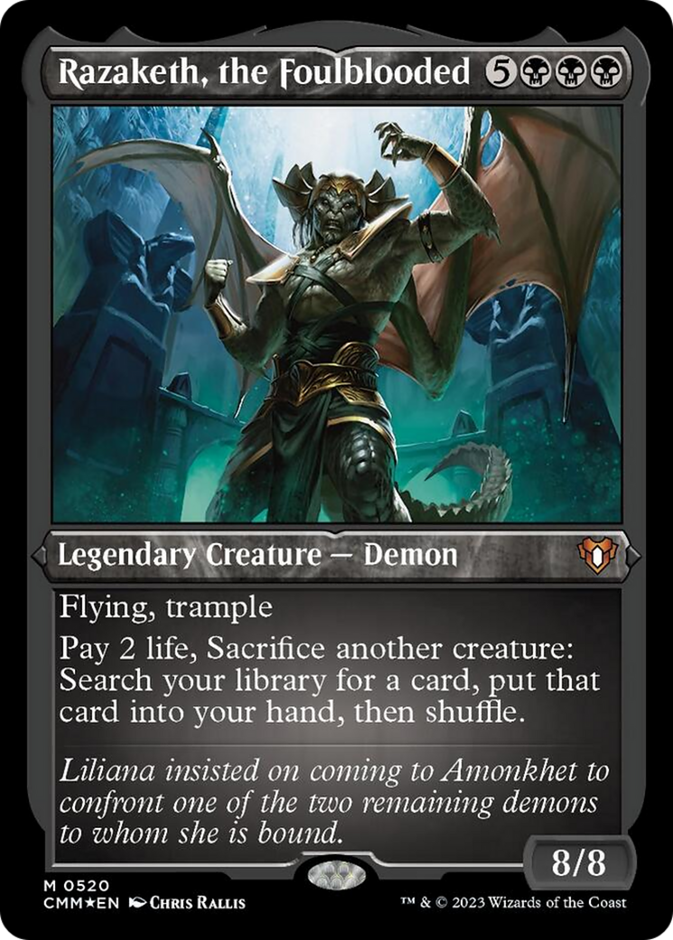 Image of Razaketh, the Foulblooded (Foil Etched) [Commander Masters]