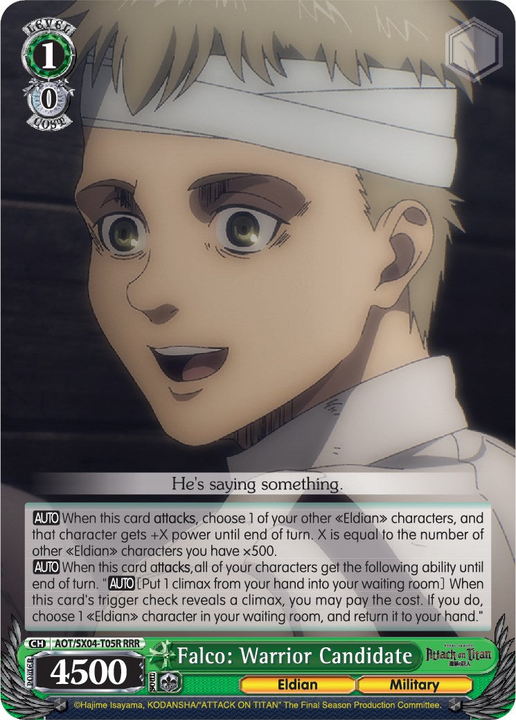 Image of Falco: Warrior Candidate (Foil) [Attack On Titan: Final Season]