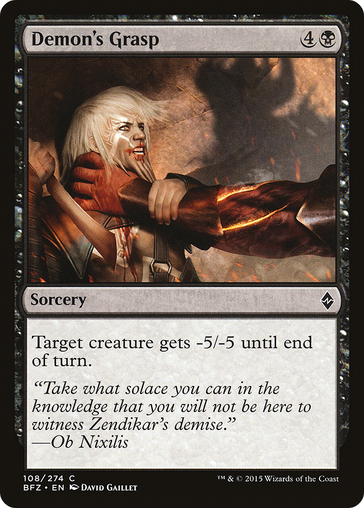 Image of Demon's Grasp [Battle for Zendikar]