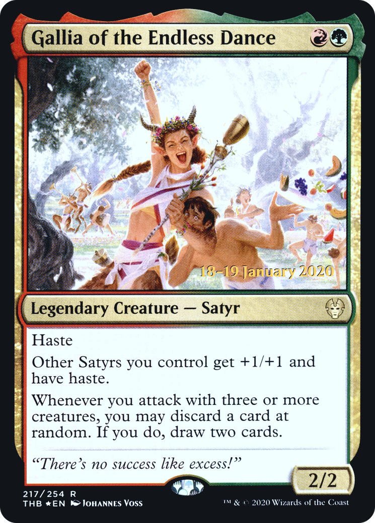 Image of Gallia of the Endless Dance [Theros Beyond Death Prerelease Promos]