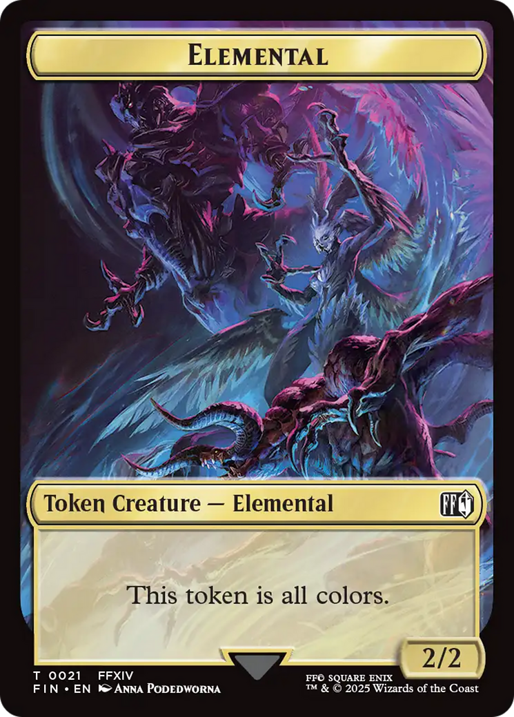 Image of Hero (0009) // Elemental Double-Sided Token [FINAL FANTASY Tokens]