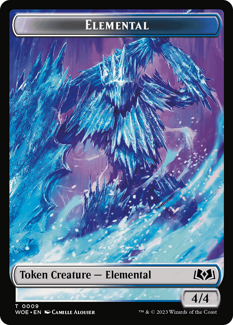 Image of Elemental // Food (0011) Double-Sided Token [Wilds of Eldraine Tokens]