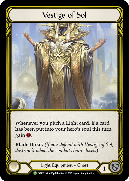 Image of Vestige of Sol (Golden) [FAB017] (Promo)  Cold Foil