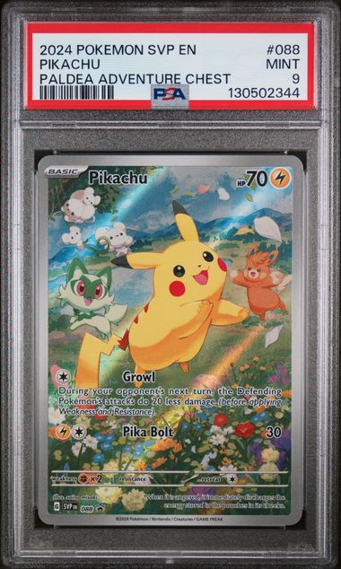 Image of Pikachu (Scarlet & Violet Promo: Paldea Adventure Chest) 088 PSA 9