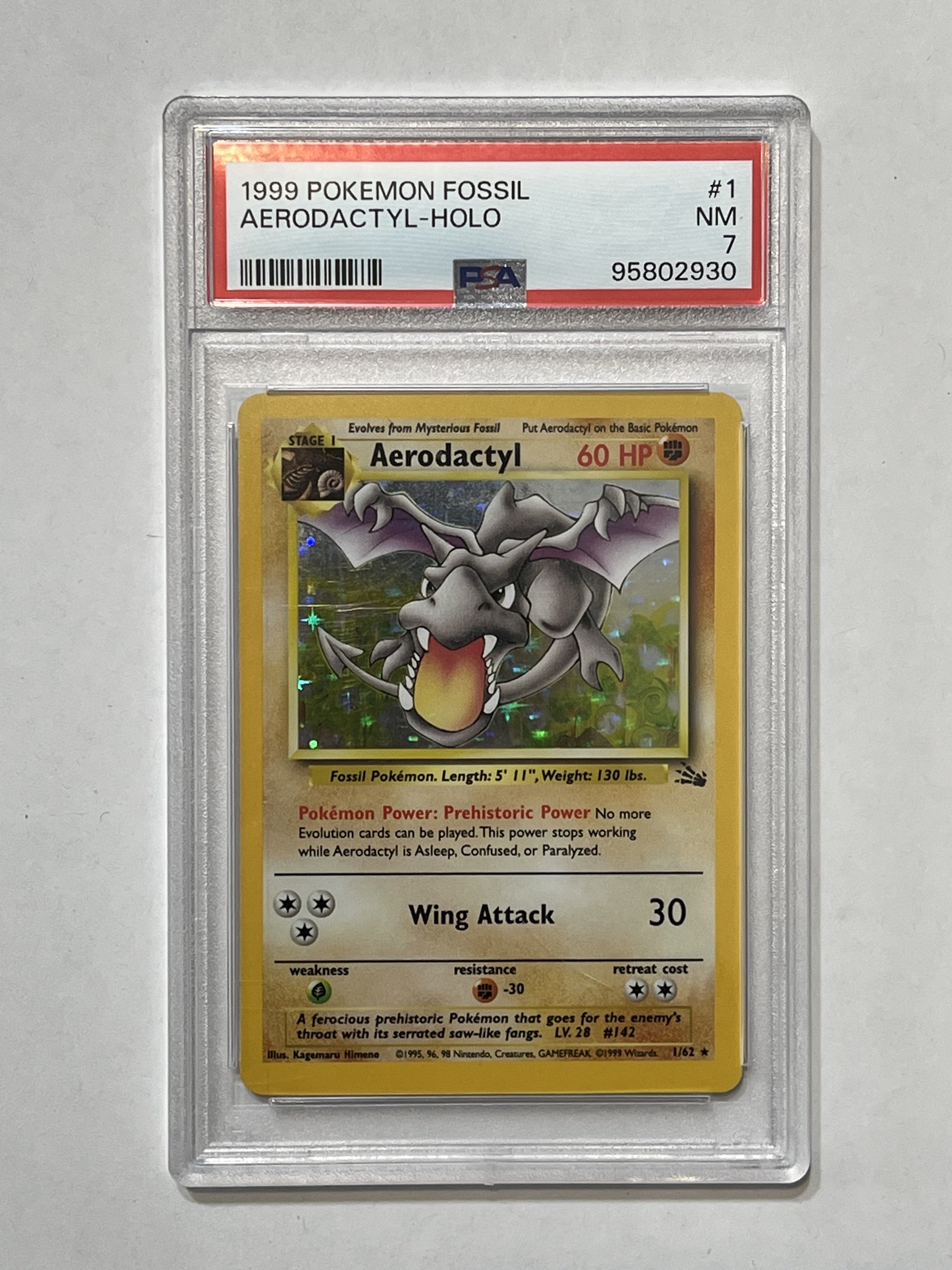 Image of Aerodactyl (Fossil Unlimited) 1/62 PSA 7