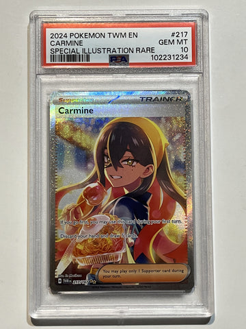 Carmine (Scarlet & Violet: Twilight Masquerade) 217/167 PSA 10