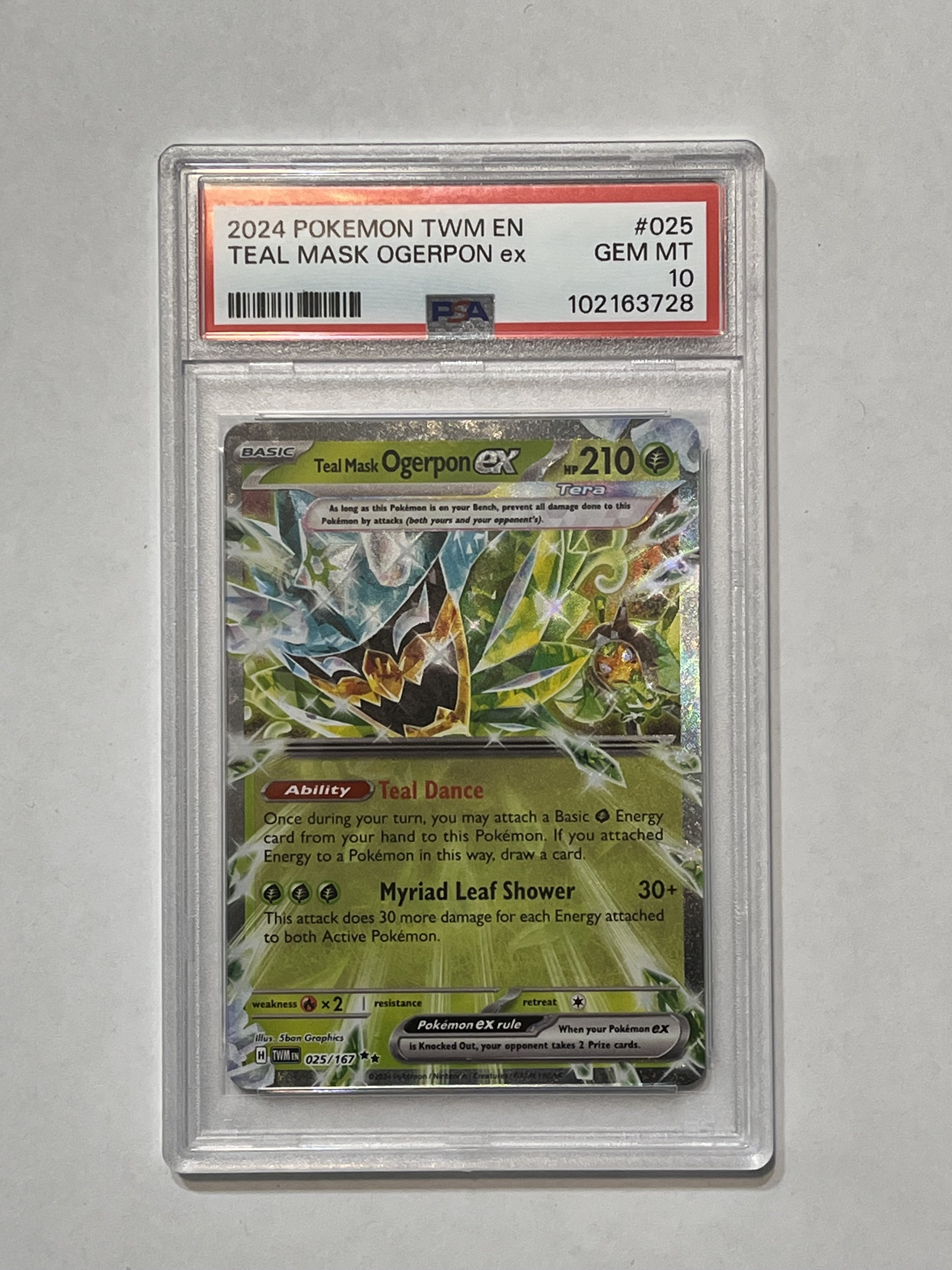 Image of Teal Mask Ogerpon ex [Scarlet & Violet: Twilight Masquerade] 025/167 PSA 10